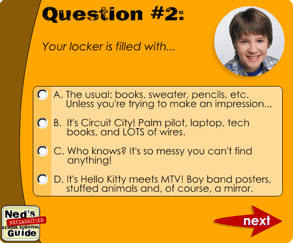 Ned's Declassified School Survival Guide: Personality Quiz screenshot