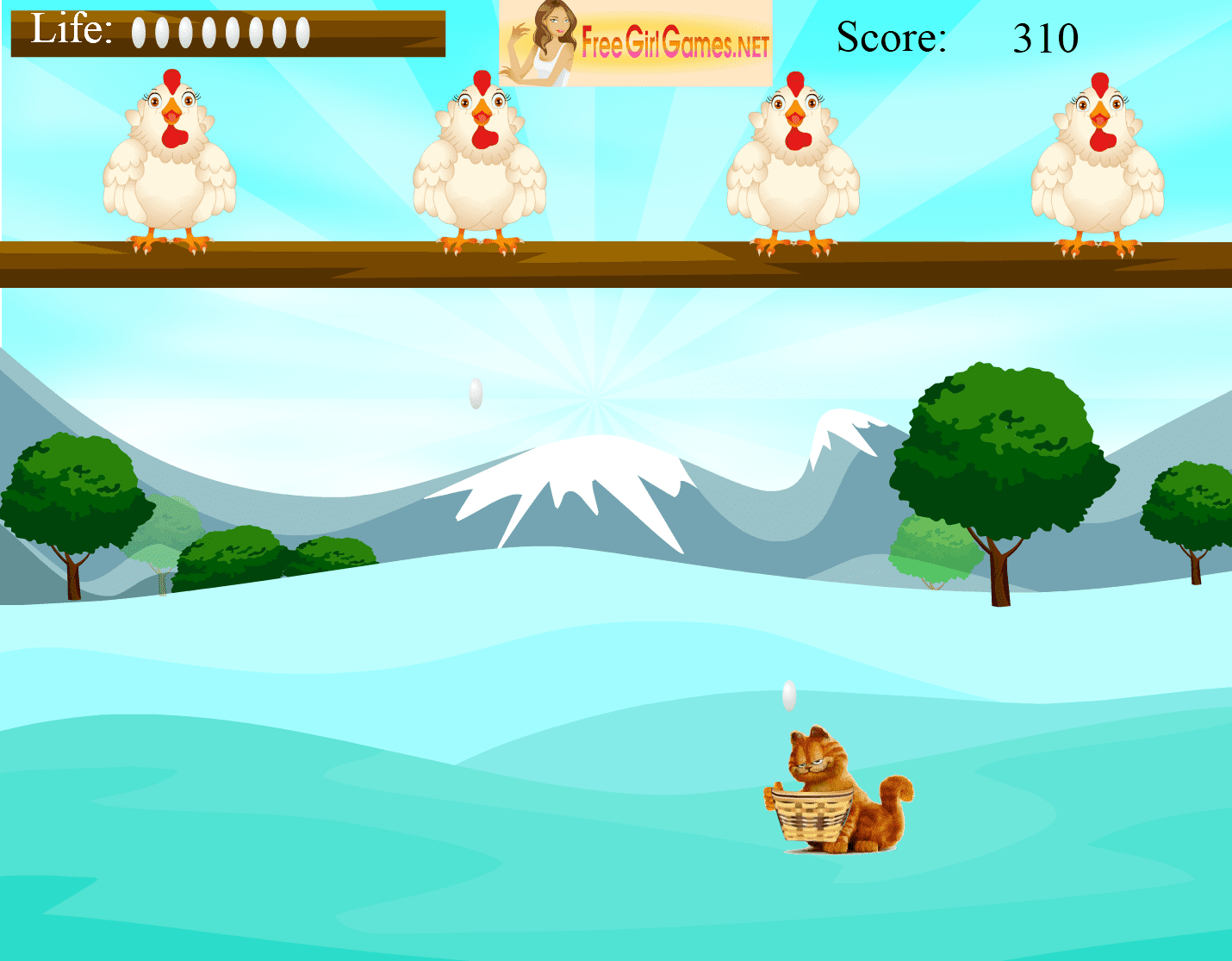 Garfield Eggs Catch screenshot