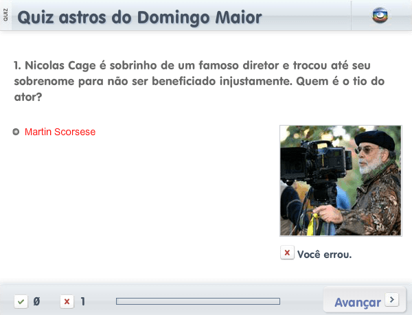 Quiz astros do Domingo Maior screenshot