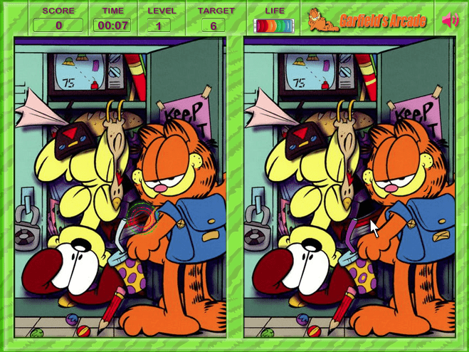 Garfield Spot The Difference screenshot