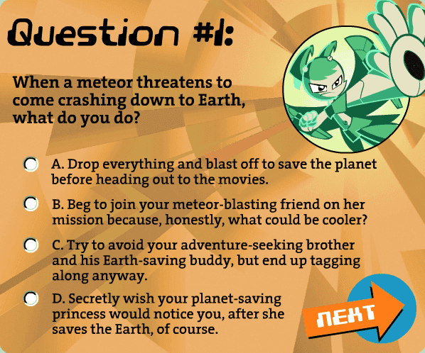 My Life as a Teenage Robot: Personality Quiz screenshot