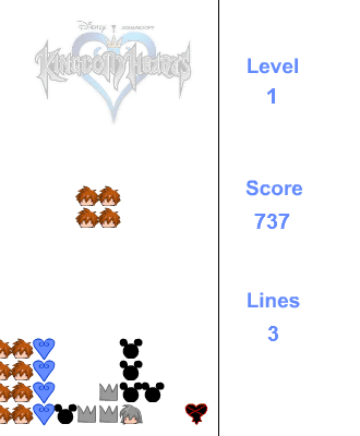 Kingdom Hearts Tetris Game screenshot