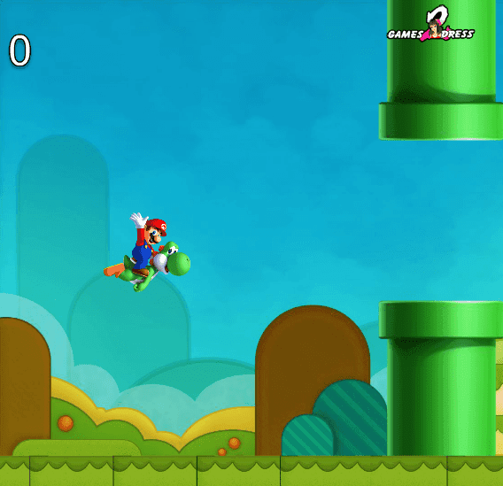 Mario and Yoshy Flappy Adventures screenshot