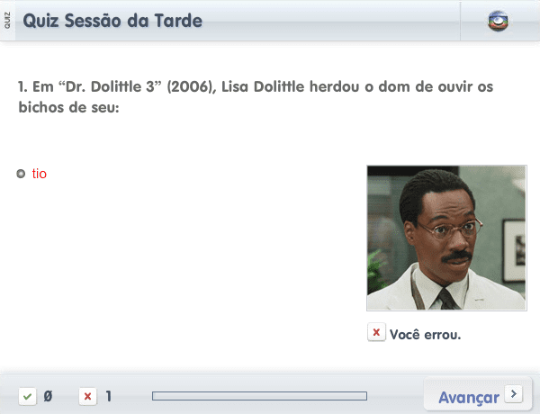 Quiz Sessão da Tarde (2012-05-23) screenshot