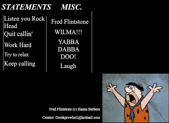 Fred Flintstone sounds screenshot