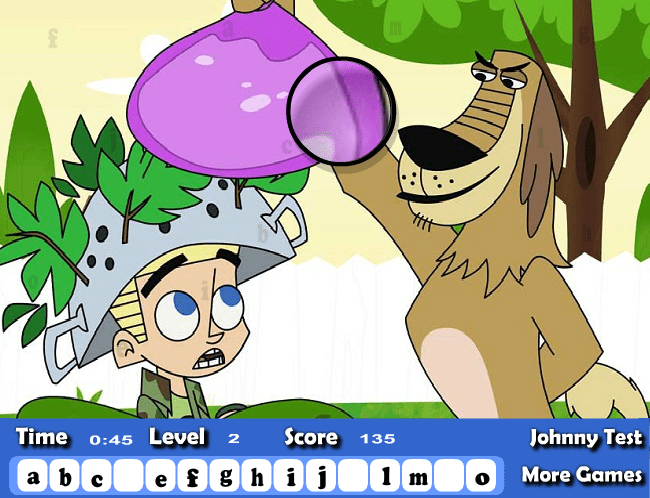 Johnny Test Hidden Letters screenshot