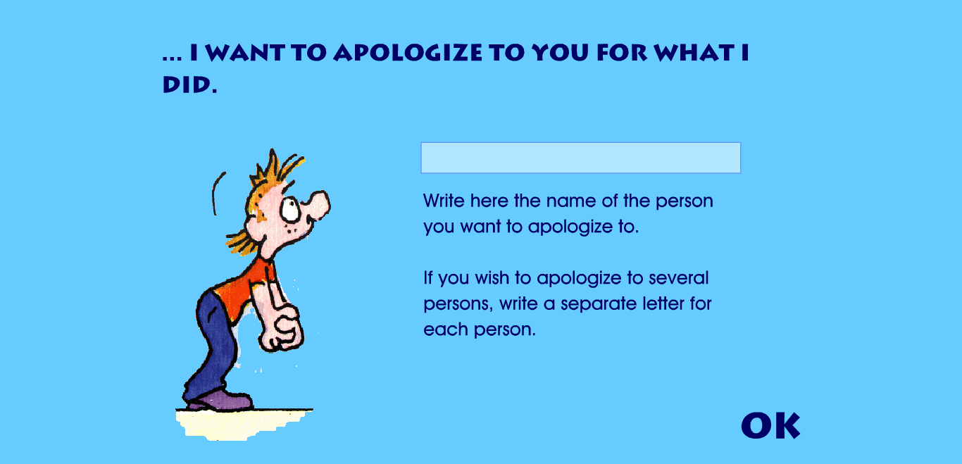 "Sorry" screenshot