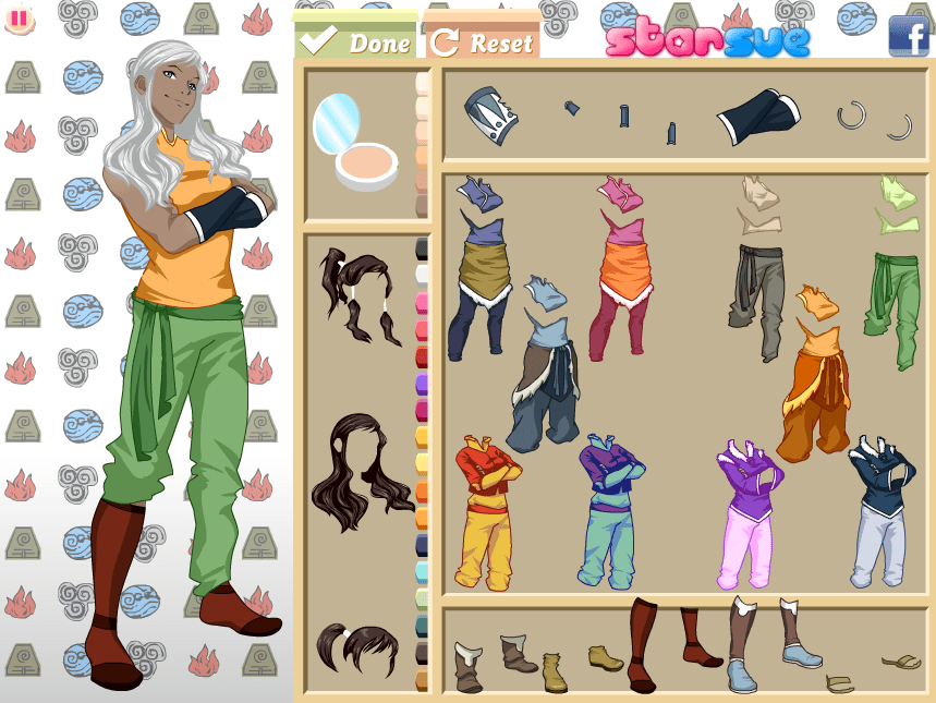 The Legend of Korra Dress Up screenshot