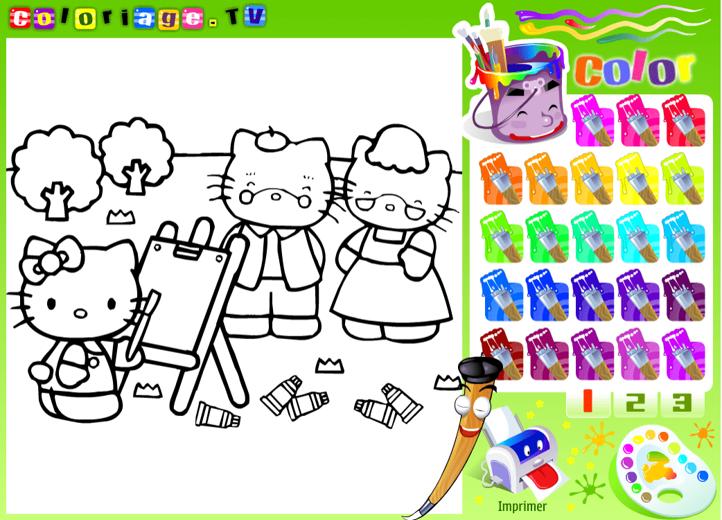 HELLO KITTY PAINTING screenshot