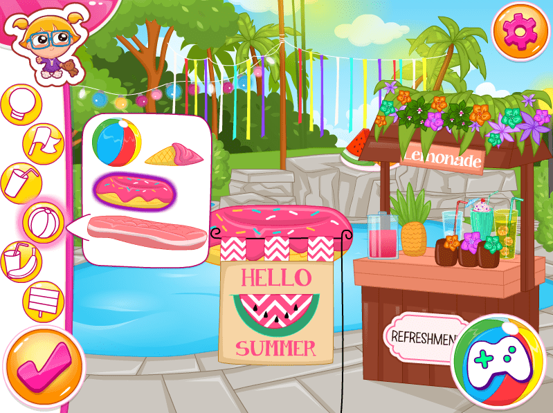 Princesses Summer Pool Party screenshot