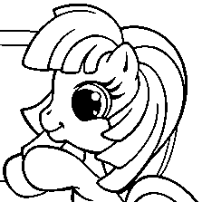 Golden Delicious y Rainbow Wishes Dibujos para Colorear