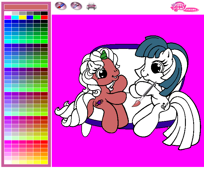 Golden Delicious y Rainbow Wishes Dibujos para Colorear screenshot
