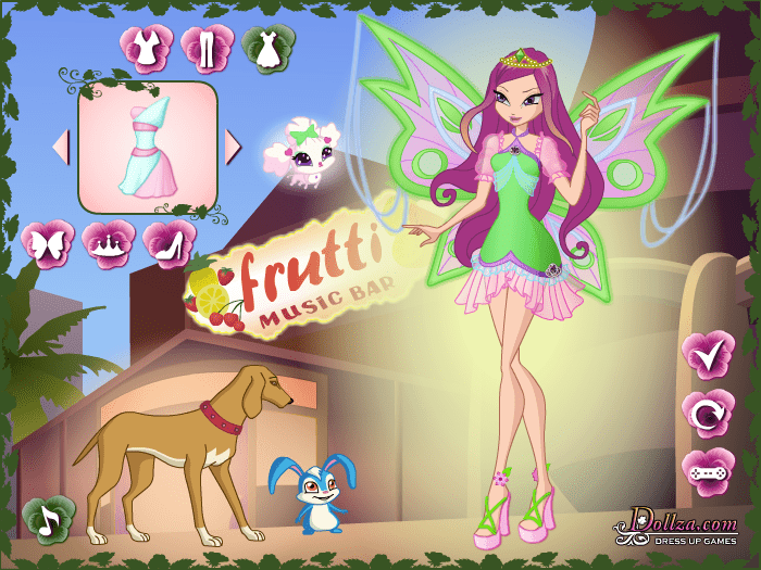 Игра для девочек: одевалка феи Рокси screenshot