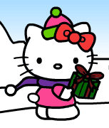 Hello Kitty Christmas Coloring