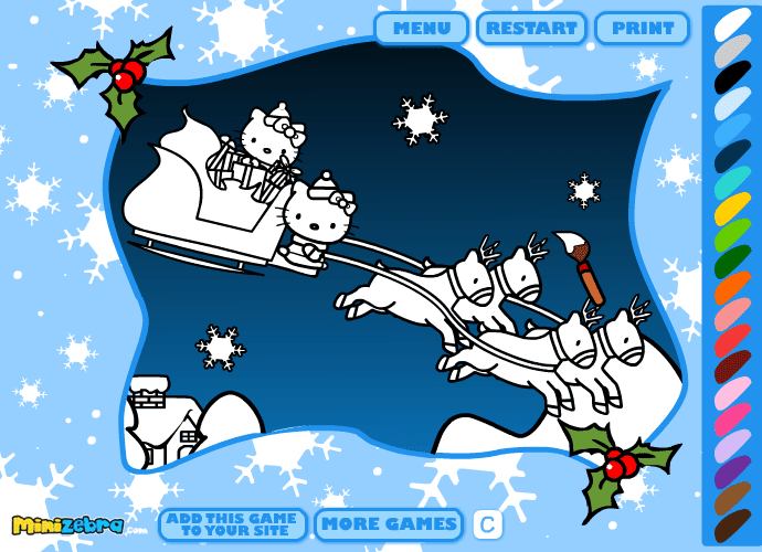 Hello Kitty Christmas Coloring screenshot