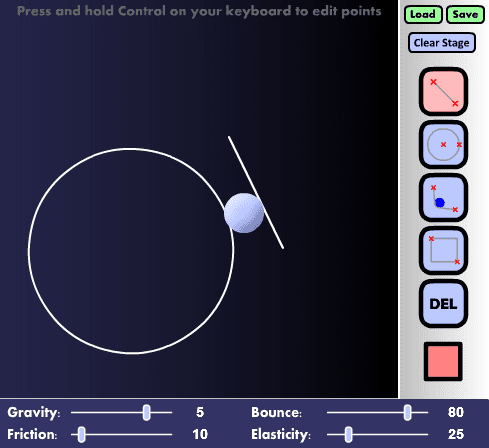 Physics sandbox screenshot