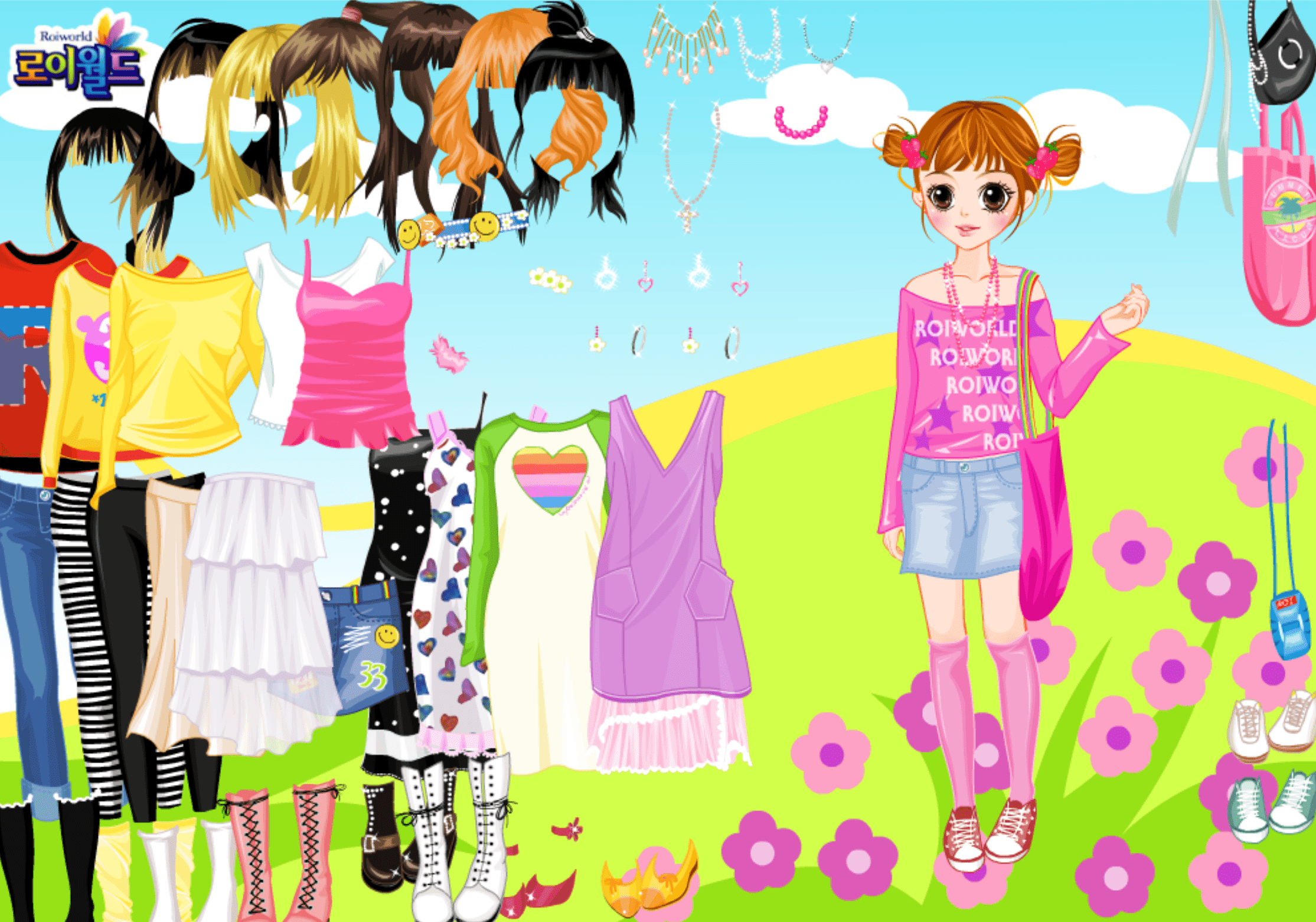 Roiworld Pink Spring Dressup screenshot