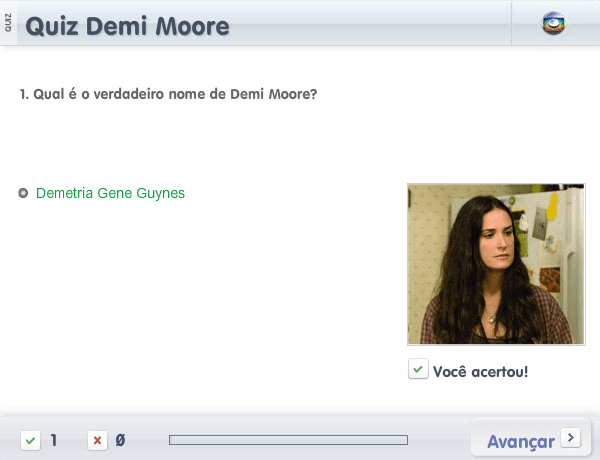 Quiz Demi Moore screenshot