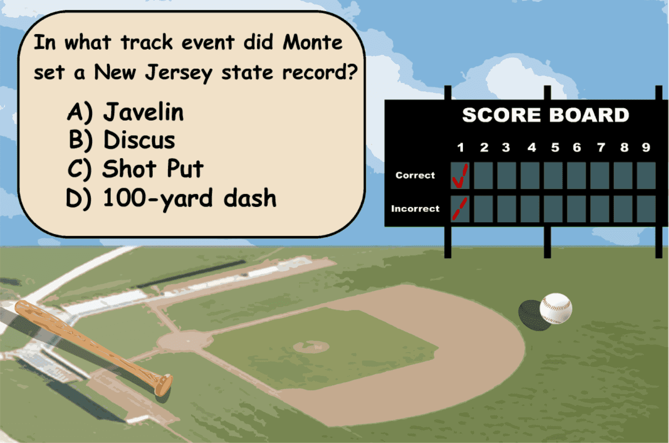 Monte Irvin Trivia Game screenshot
