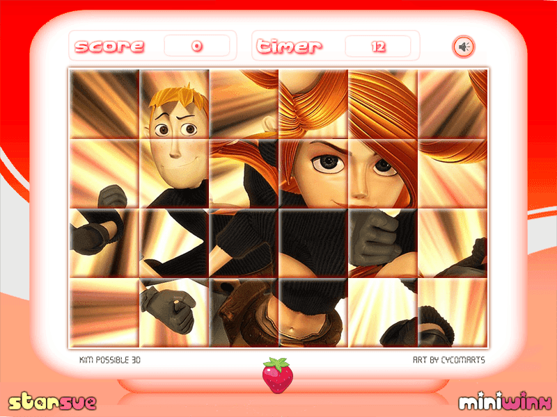 Rotate Puzzle: Kim Possible 3D screenshot