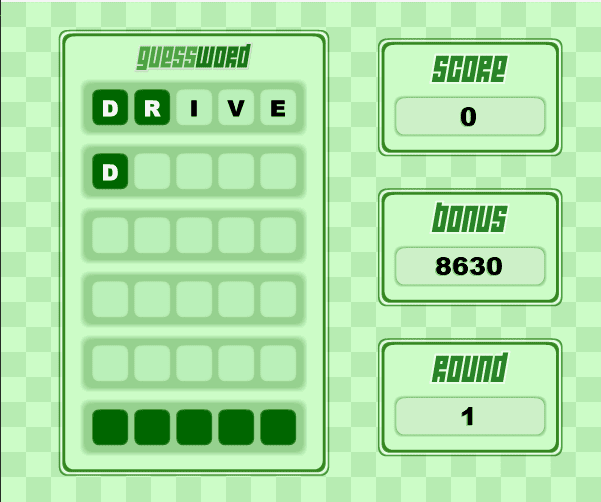 Guessword screenshot