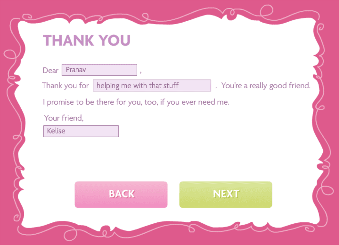 Letter-Writing Scripts screenshot