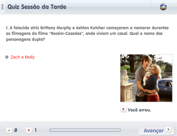 Quiz Sessão da Tarde (2012-02-28) screenshot