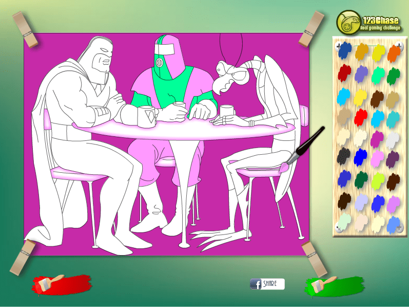 Superman Party Kids Coloring screenshot