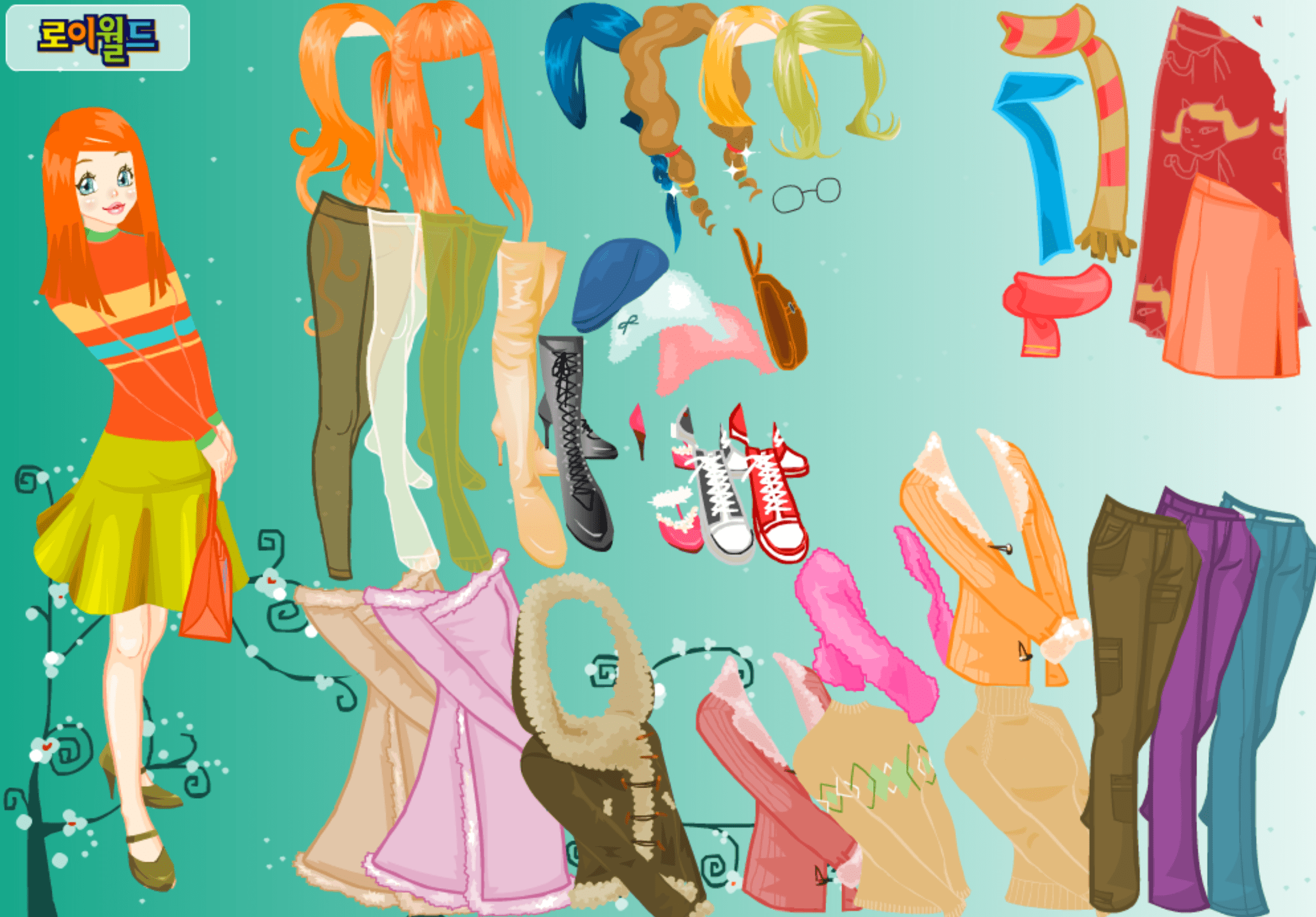 Roiworld Orange and Green Dressup screenshot