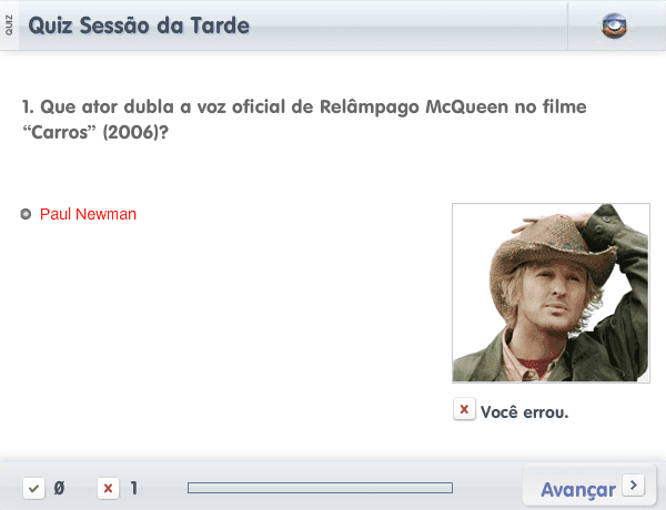Quiz Sessão da Tarde (2012-01-03) screenshot