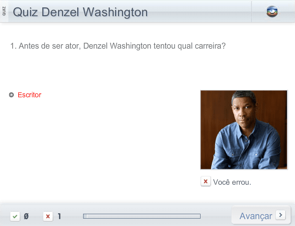 Quiz Denzel Washington screenshot