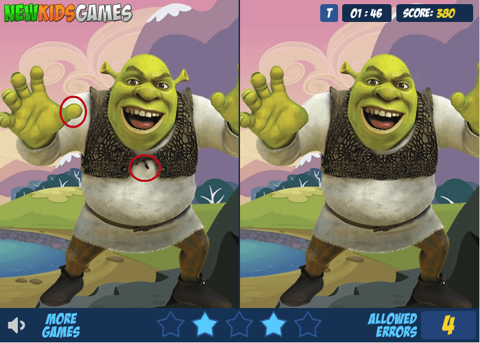 Shrek Differences screenshot