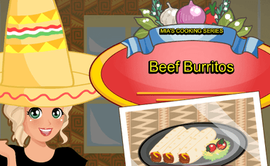 Mia Cooking Beef Burritos
