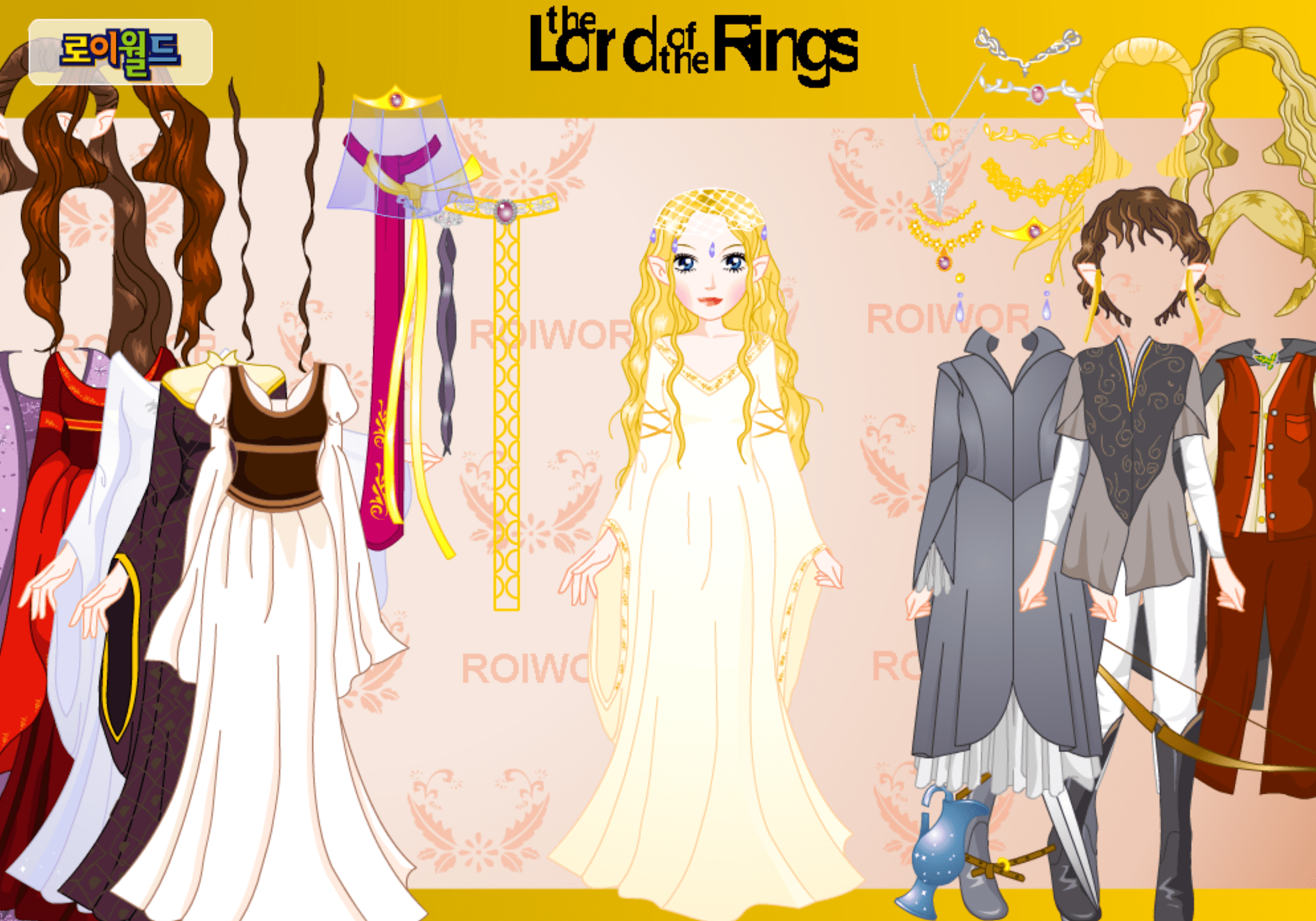 Roiworld LOTR Dressup screenshot