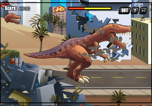 T-Rex Rampage Prehistoric Pizza screenshot
