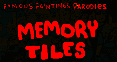 Famous Paintings Parodies Memory Tiles