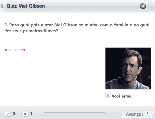 Quiz Mel Gibson screenshot