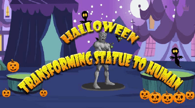 Halloween Transforming Statue To Human