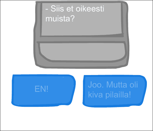 Samin messenger peli screenshot