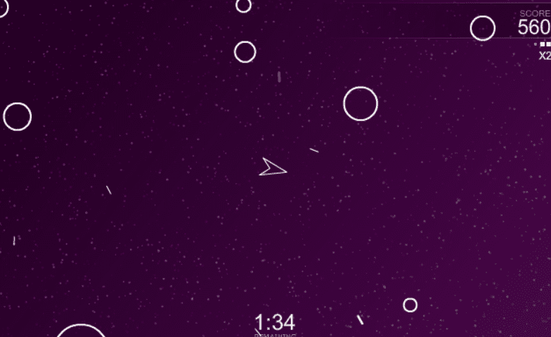 AS3 Asteroids screenshot