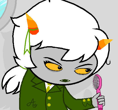 [F] Gray-haired girl: Pluck the hair out!