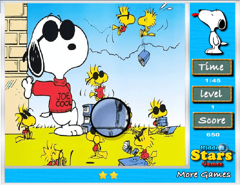 Snoopy Hidden Stars screenshot