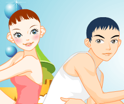 Roiworld Blue Girl and Boy Dressup