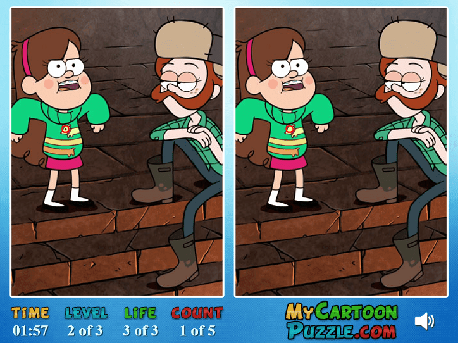 Gravity Falls Find 5 Diff screenshot
