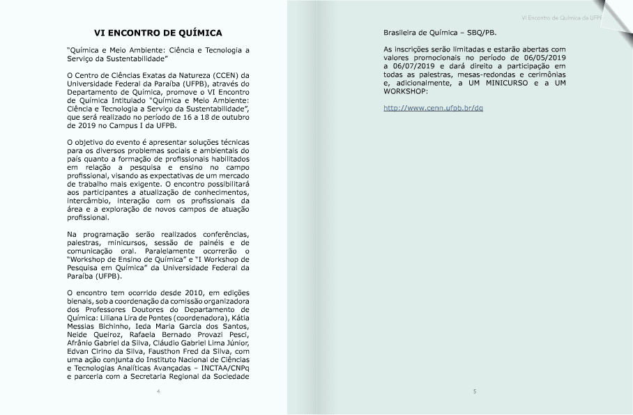 VI Encontro de Química da UFPB screenshot