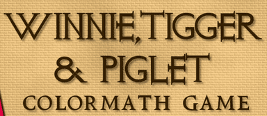 Winnie, Tigger, & Piglet Color Math Game