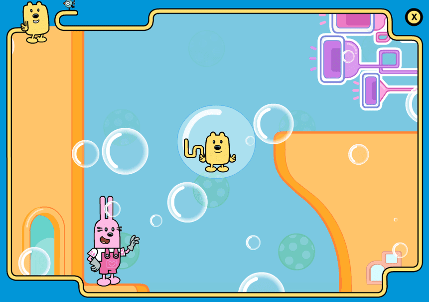 Wow Wow Wubbzy: Wubbzy's Soap Bubble Flyer Spiel screenshot
