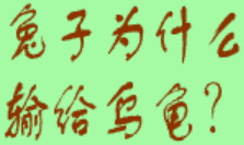 兔子为什么 输给乌龟 ?