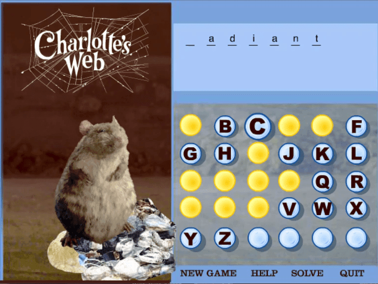 Charlotte's Web Hangman screenshot