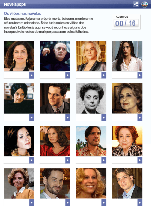 Novelapops: Os vilões nas novelas screenshot